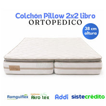 Cargar imagen en el visor de la galería, Colchón Pillow King 2x2 x38 0rthopedic Tipo Libro
