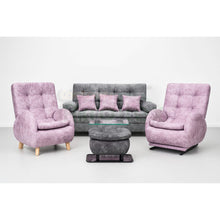 Cargar imagen en el visor de la galería, Sala huevo reclinable con sofá cama 180x115cm-Tono Lila &amp; Gris Grafito
