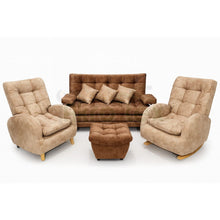 Cargar imagen en el visor de la galería, Sala huevo reclinable con sofá cama 180x115cm Tono Camel &amp; Beige
