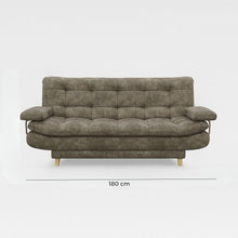 Cargar imagen en el visor de la galería, Sofá Cama Gris 180x115 -3 posiciones Con Brazos
