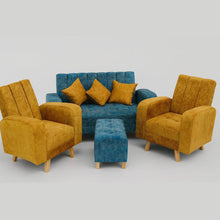 Cargar imagen en el visor de la galería, Sala Venecia 1 sofa 2 poltronas 1 puff +3 cojines Ref1
