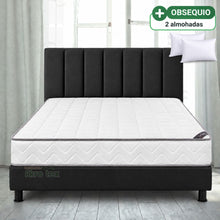 Cargar imagen en el visor de la galería, Combo Completo Resortado 140x190 Colchon+Base Dividida+cabecero EcoFlex 5 estrellas + 2 Almohada
