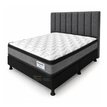 Cargar imagen en el visor de la galería, Combo Completo Colchón Bi-Confort Pillow 140x190x 33 Cm + Base Cama+Cabecero+ PROTECTOR
