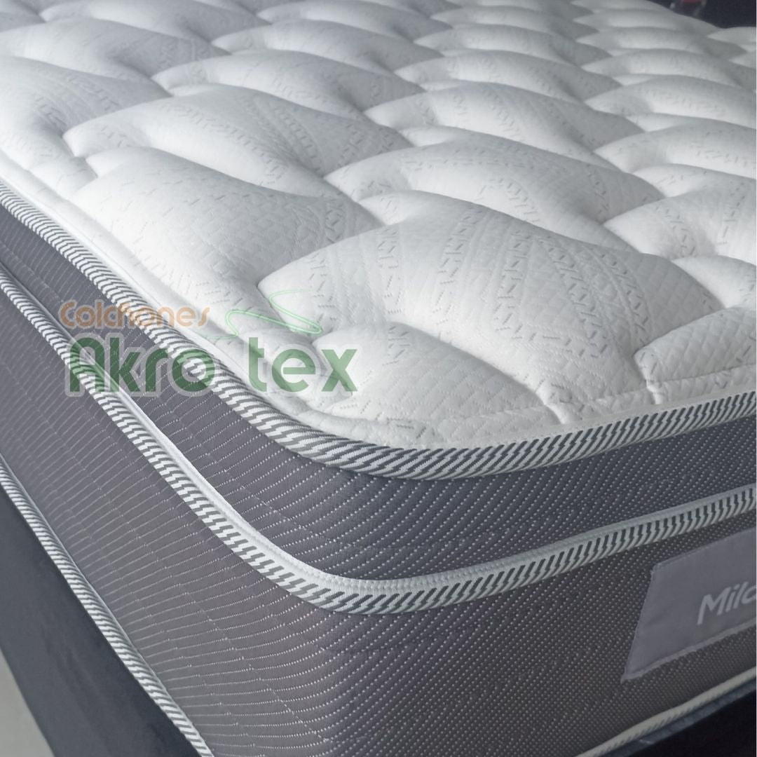 COMBO 140X190x33cm Milan  RESORTADO Pocket pillow+BASE CAMA