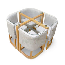 Cargar imagen en el visor de la galería, COMEDOR AHORRADOR  EN CEDRO &amp; Mesa Vidrio &amp; Sillas Tapizadas
