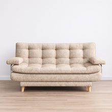 Cargar imagen en el visor de la galería, Sofá Cama Beige 180x115 -3 posiciones Con Brazos

