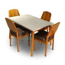 Cargar imagen en el visor de la galería, COMEDOR 4 PUESTOS EN CEDRO Mesa blanca
