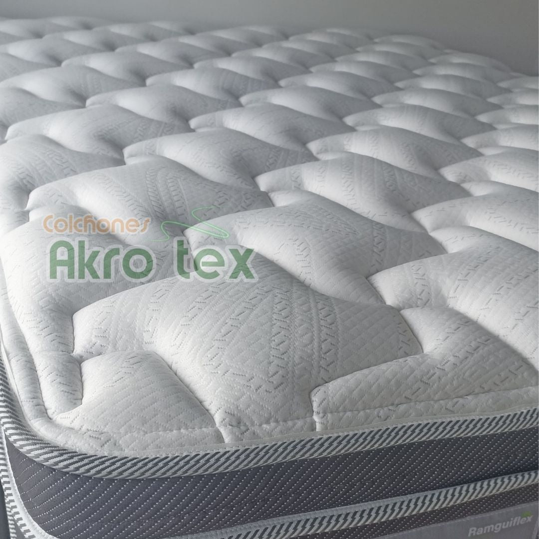 COMBO 140X190x33cm Milan  RESORTADO Pocket pillow+BASE CAMA