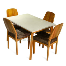 Cargar imagen en el visor de la galería, COMEDOR 4 PUESTOS EN CEDRO Mesa blanca
