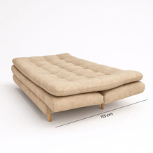 Cargar imagen en el visor de la galería, Sofá Cama Beige 180x115 -3 posiciones Con Brazos

