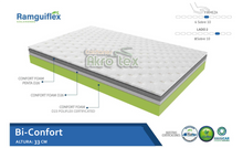 Cargar imagen en el visor de la galería, Combo Colchón Bi-Confort Pillow 140x190x 33 Cm + Base Cama+PROTECTOR
