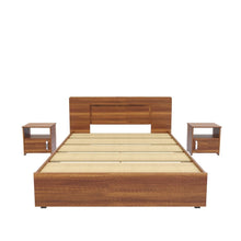 Cargar imagen en el visor de la galería, Cama Doble (140 cm) + 2 Mesas de Noche Caramelo
