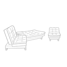 Cargar imagen en el visor de la galería, Sala Milán Reclinable Gris
