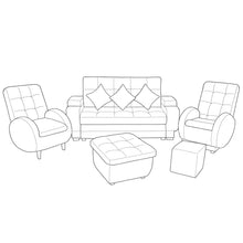 Cargar imagen en el visor de la galería, Sala Carro reclinable sofá cama 190x120 cm-Tono Gris azulado &amp; Aqua
