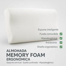 Cargar imagen en el visor de la galería, Almohada SOÑAR® CERVlCAL  Memory Foam 58×35×11 cm
