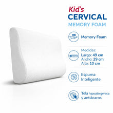 Cargar imagen en el visor de la galería, Almohada SOÑAR® CERVlCAL Kid´s Memory Foam 49×29×10 cm
