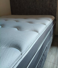 Cargar imagen en el visor de la galería, COMBO Completo 140X190x33cm Milan  RESORTADO Pocket pillow COLCHON+BASE CAMA+CABECERO+Obsequio

