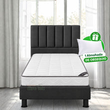 Cargar imagen en el visor de la galería, Combo Completo Resortado 100x190 Colchon+Base Dividida+cabecero EcoFlex 5 estrellas + 1 Almohada
