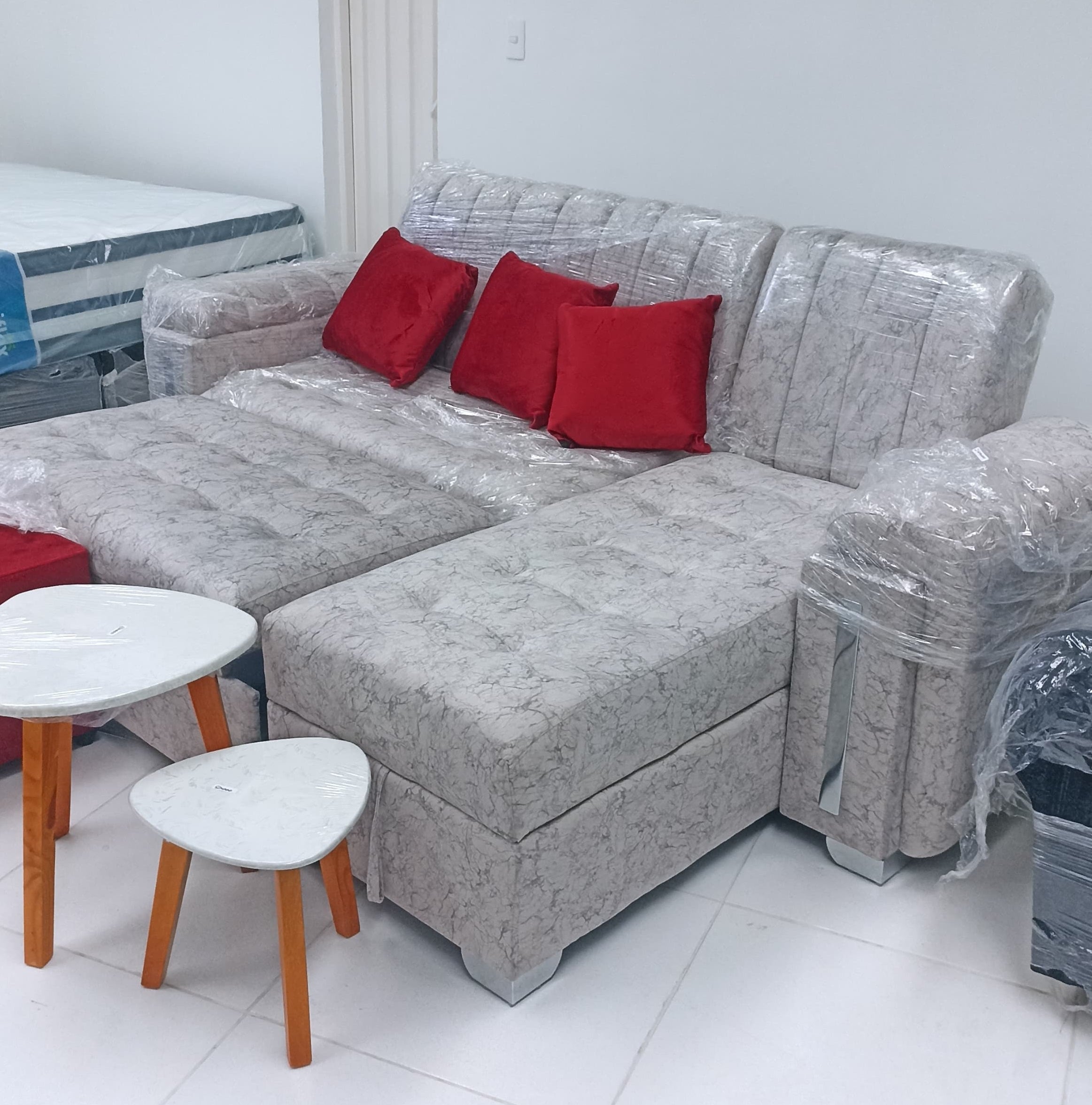 Sala sofa Carro   Reclinable +Baul +Puff Baul