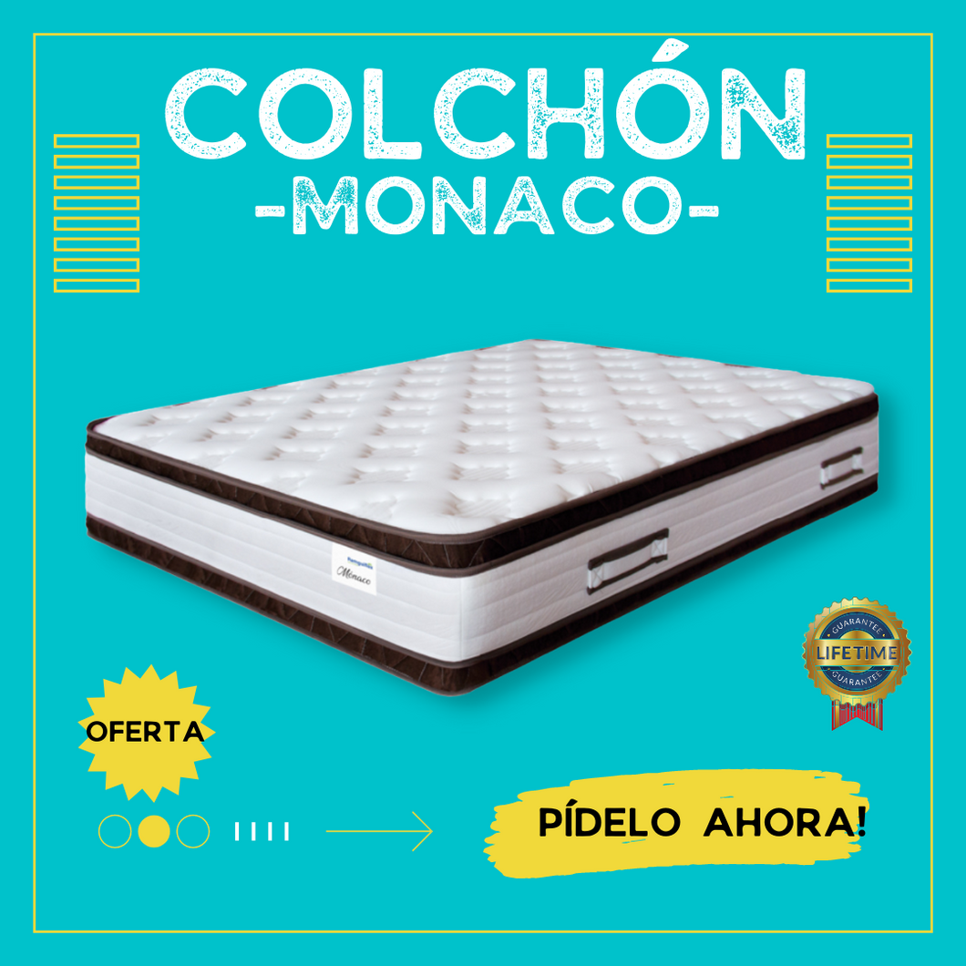 Colchón 140x190 Doble Pillow Mónaco