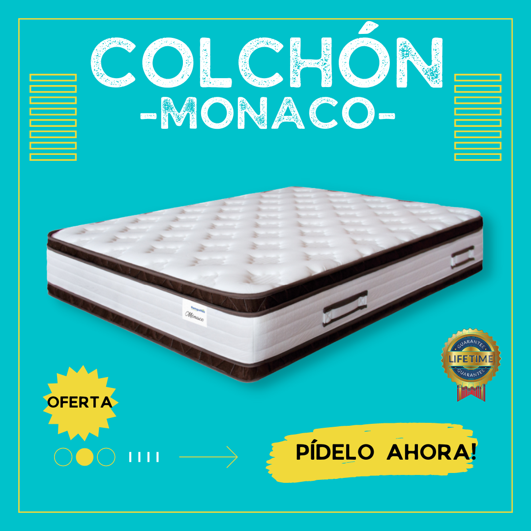 Colchón 120x190 Doble Pillow Mónaco