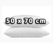 Cargar imagen en el visor de la galería, Set x 2 Almohadas 50x70cm  Blanca cremallera
