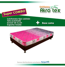 Cargar imagen en el visor de la galería, Combo Colchoneta 120x190 tipo colchón + Base cama
